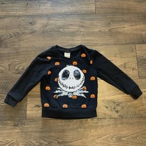 Disney Nightmare Before Christmas Jack Skellington Sequin Flip Sweatshirt